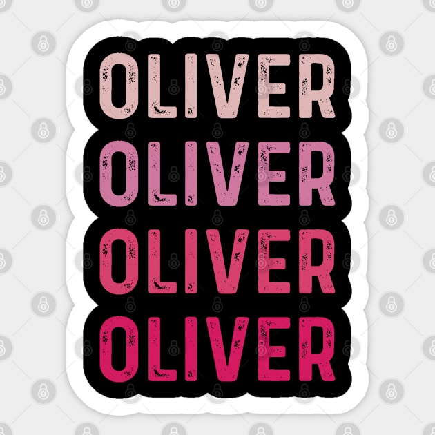Oliver Personalized Name Sticker by Peter smith